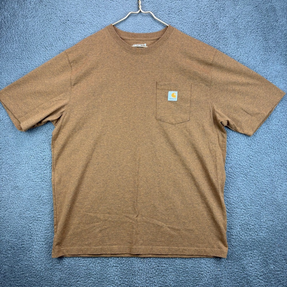 Carhartt Loose Fit Pocket T-Shirt Mens XL Brown Heather Short Sleeve K87